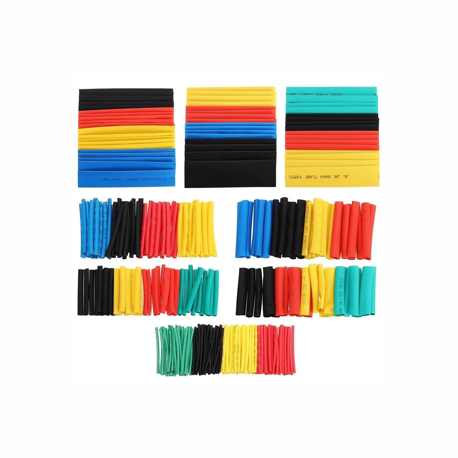 Φωτογραφία προϊόντος: 328pcs Assorted Polyolefin Heat Shrink Tubing Set (Θερμοσυστελλόμενα)
