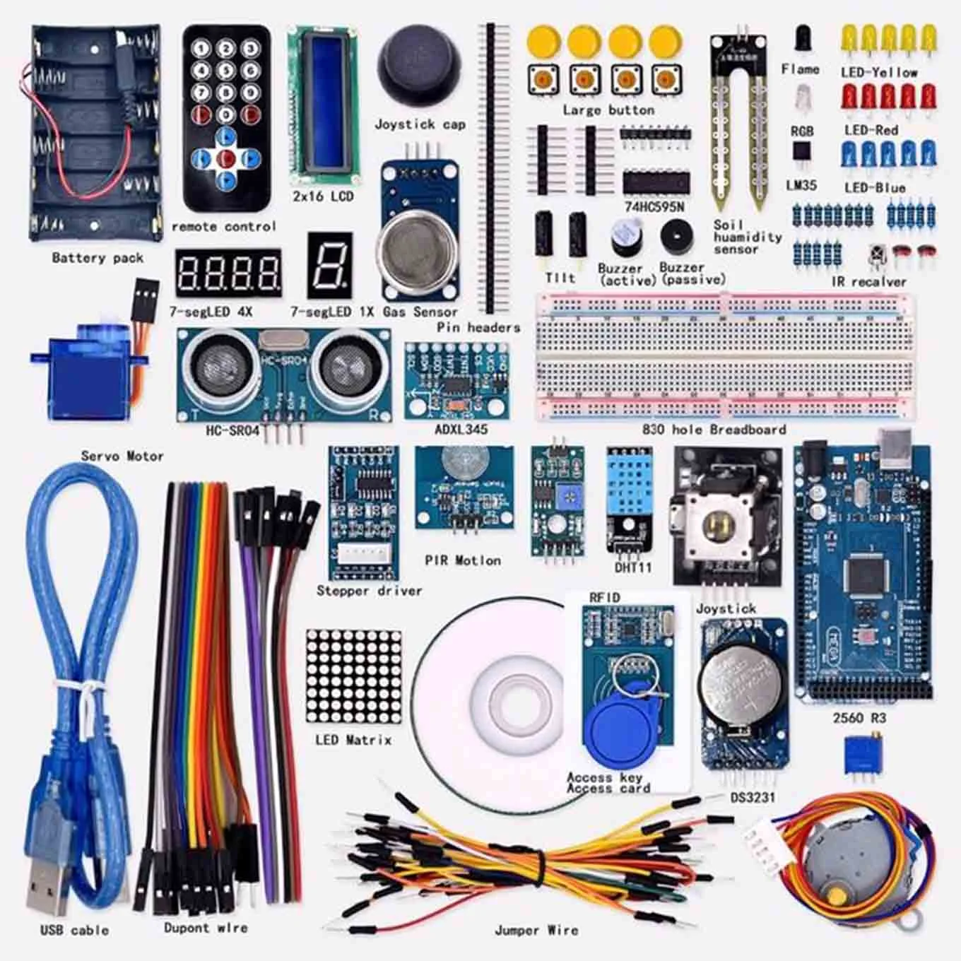 Φωτογραφία προϊόντος: Mega2560 Starter Kit for 1602LCD RFID Relay module