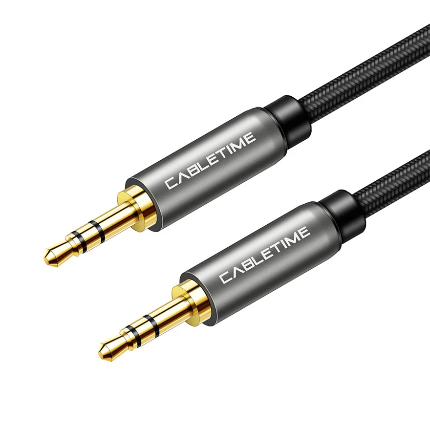 Φωτογραφία προϊόντος: CABLETIME καλώδιο AUX Stereo 3.5mm (1/8") AV311, M-M, 1m, μαύρο