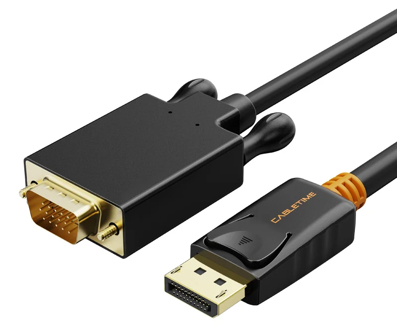 Φωτογραφία προϊόντος: CABLETIME καλώδιο Displayport σε VGA AV585, 1080p, 3m, μαύρο