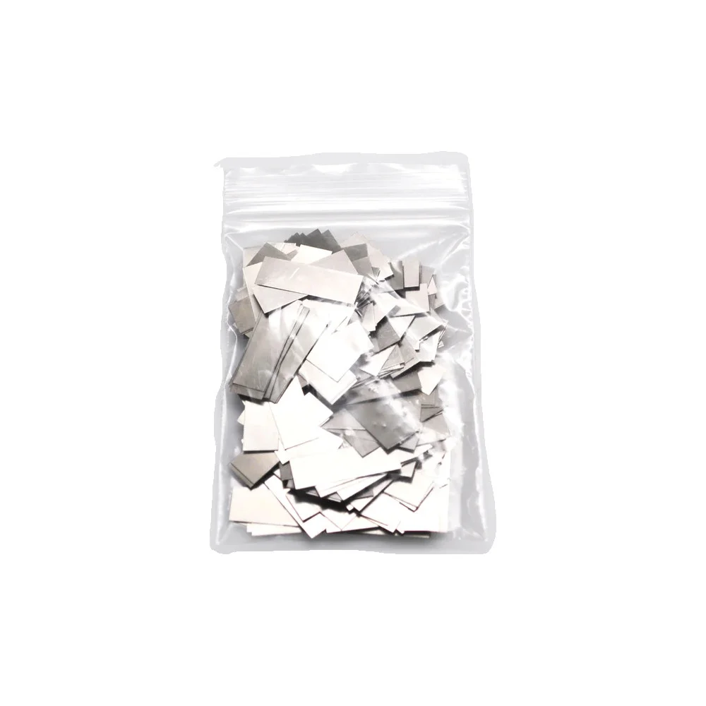 Φωτογραφία προϊόντος: 180Pcs Nickel Plated Steel Strip Thickness 0.1mm - 2.5x0.7cm