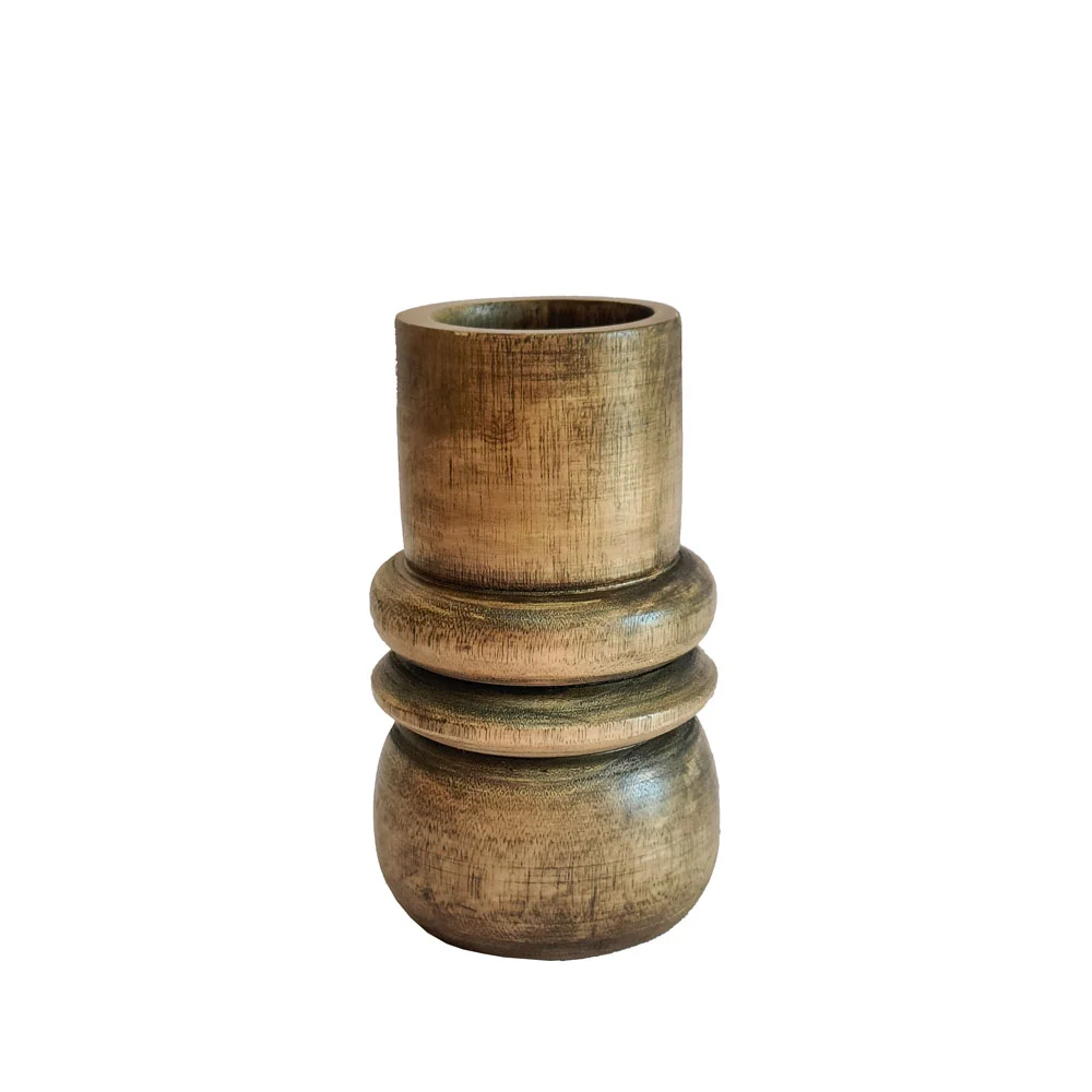Φωτογραφία προϊόντος: CEDAR ΒΑΖΟ 14x14x24cm ΞΥΛΟ ΚΑΦΕ