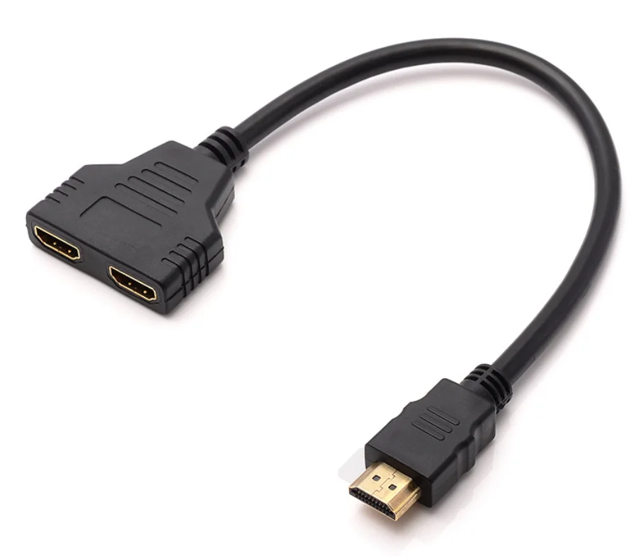 Φωτογραφία προϊόντος: HDMI 1 to 2 HDMI male to female splitter cable.