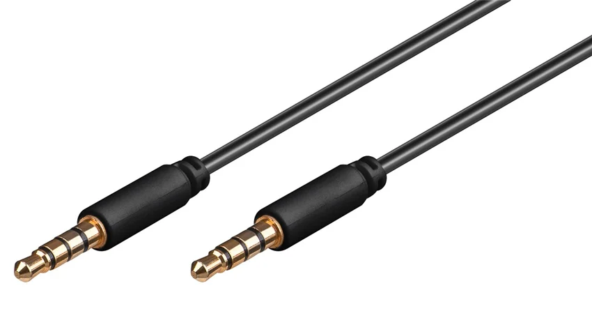 Φωτογραφία προϊόντος: GOOBAY καλώδιο ήχου 3.5mm 63828, 4 pin stereo, copper, 1.5m, μαύρο