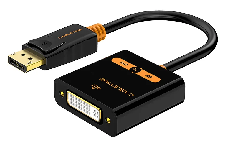 Φωτογραφία προϊόντος: CABLETIME αντάπτορας DisplayPort σε DVI AV586, 1080p, 0.2m, μαύρο