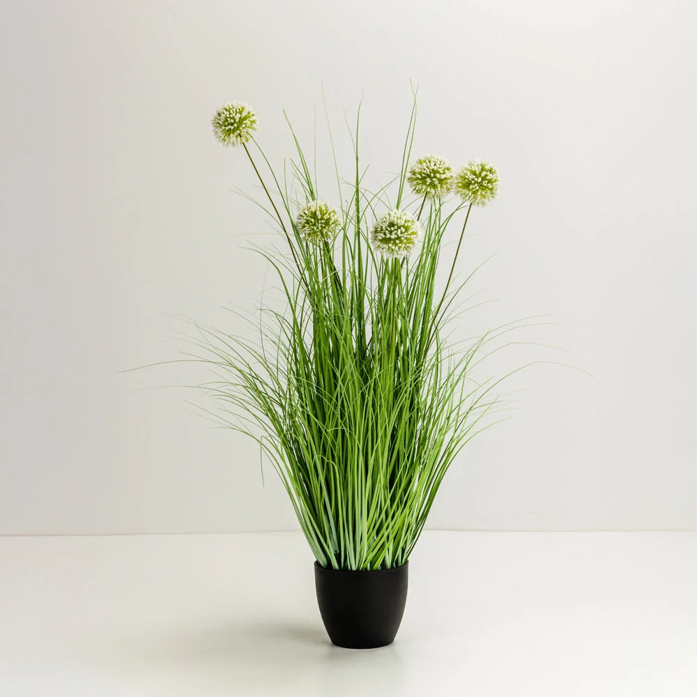 Φωτογραφία προϊόντος: GRASS FLOWER ΦΥΤΟ ΤΕΧΝΗΤΟ ΣΕ ΓΛΑΣΤΡΑ 85cm PVC ΠΡΑΣΙΝΟ