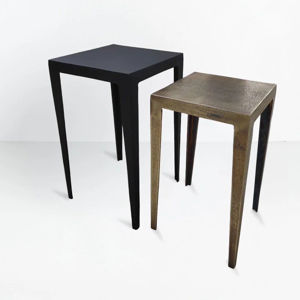 Φωτογραφία προϊόντος: MAGRO SIDE TABLE SET 2ΤΕΜ ΜΑΥΡΟ BRASS 32x32x57cm