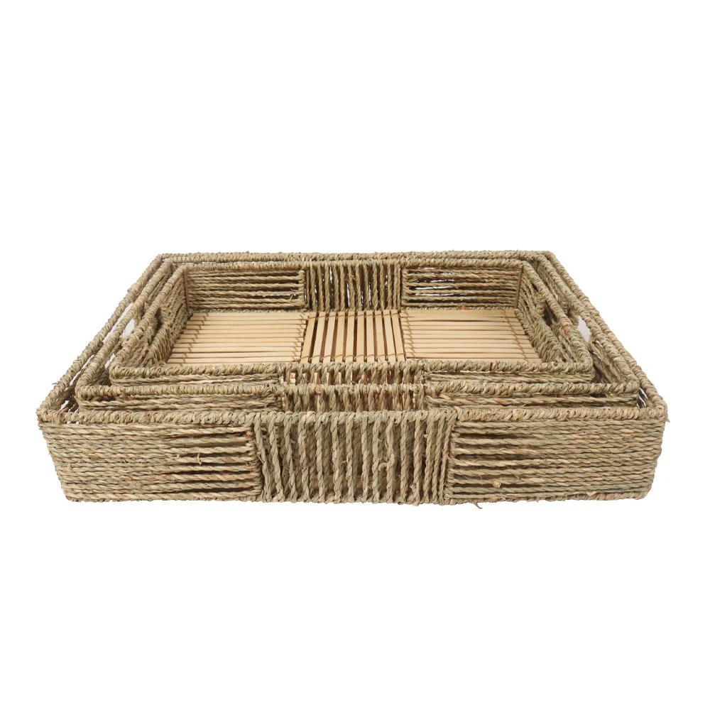 Φωτογραφία προϊόντος: THASOS ΔΙΣΚΟΣ SET 3ΤΜΧ 45x35x8cm SEAGRASS ΦΥΣΙΚΟ