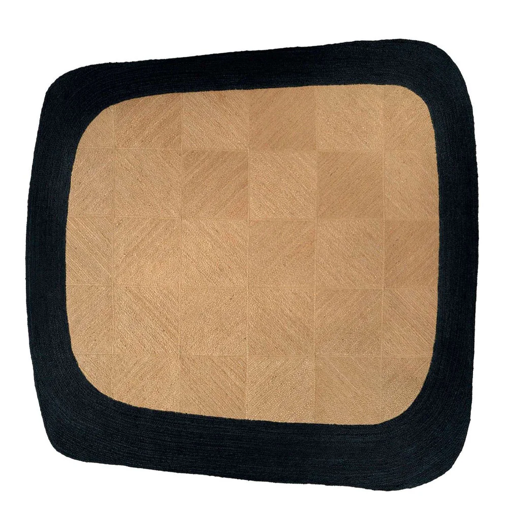 Φωτογραφία προϊόντος: FLUX BEIGE ΧΑΛΙ 200x200cm ΓΙΟΥΤΑ ΜΠΕΖ ΜΑΥΡΟ