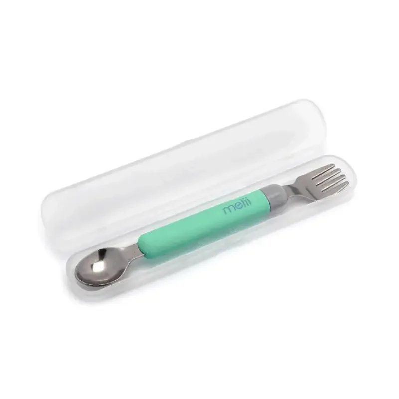 Φωτογραφία προϊόντος: Melii – Spork On the Go (σε θήκη) – Mint/Grey