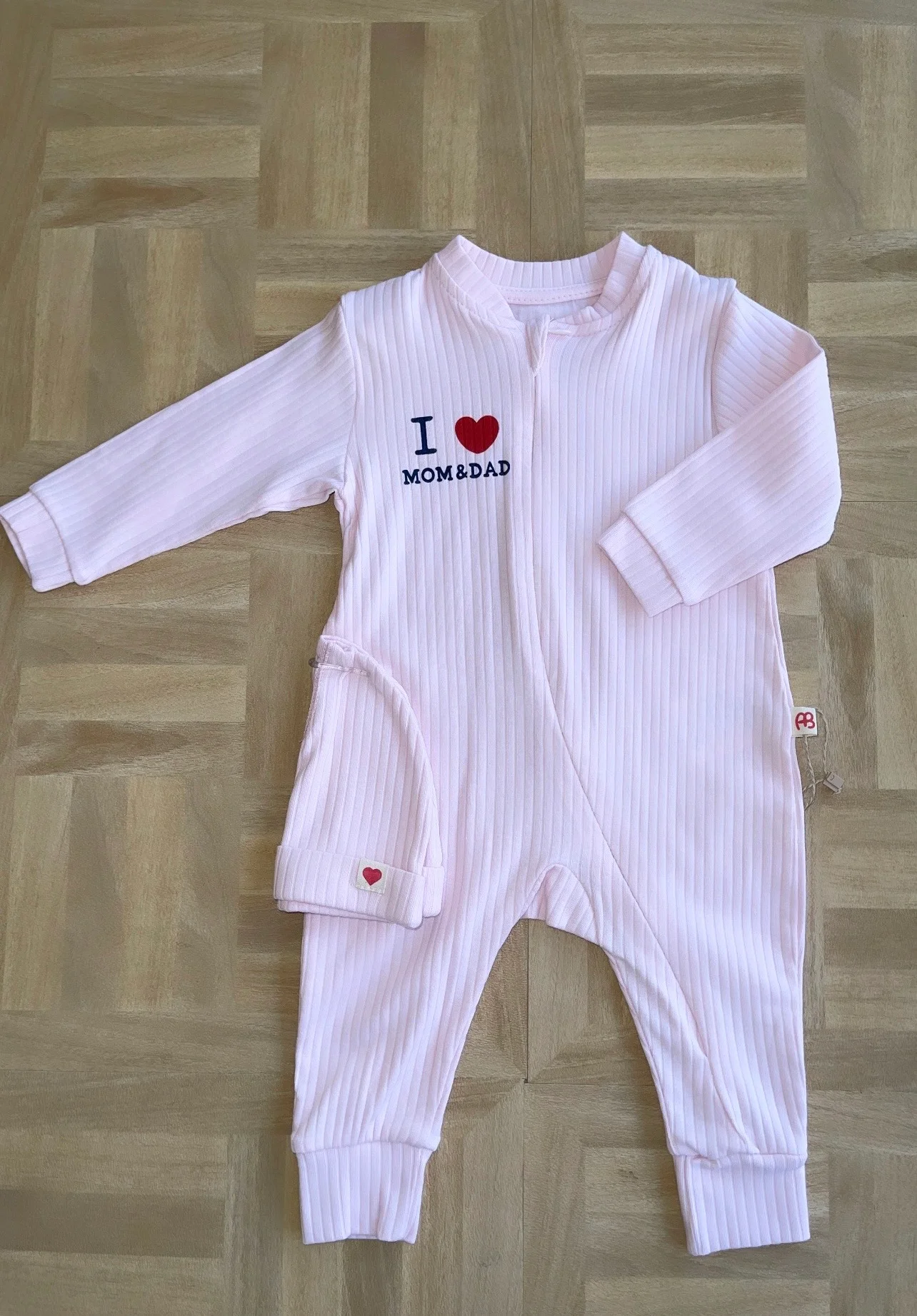Φωτογραφία προϊόντος: I love mom+dad ολόσωμο φορμάκι.