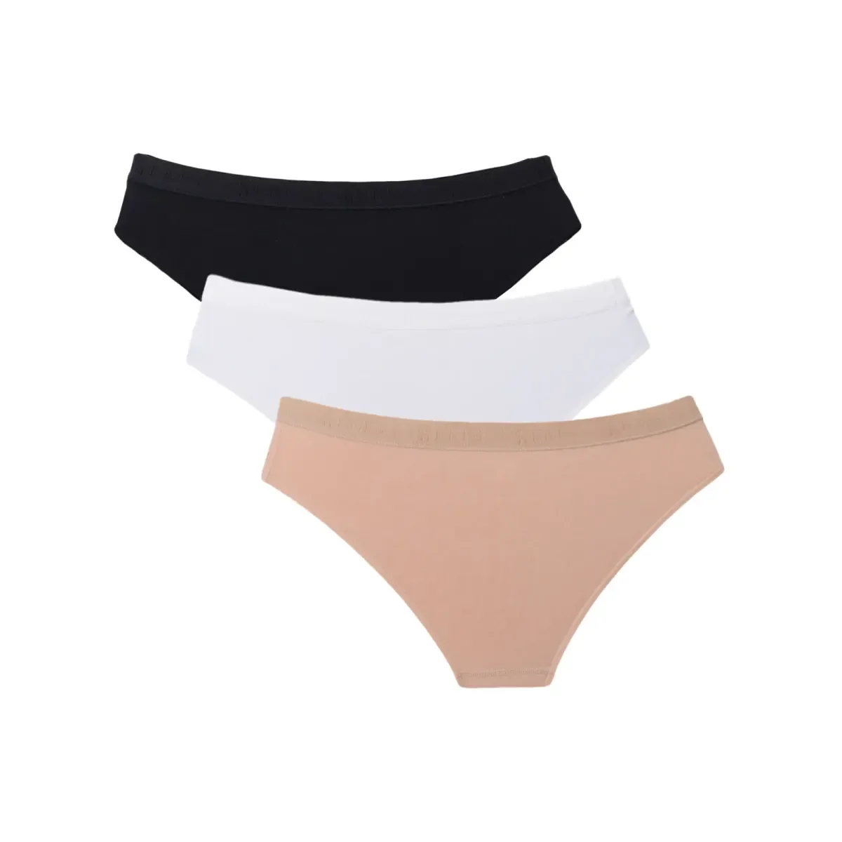 Φωτογραφία προϊόντος: FMS Γυναικείο Slip Classic Cotton Tai - Τριπλό Πακέτο, Χρώμα Λευκό/Μπεζ/Μαύρο
