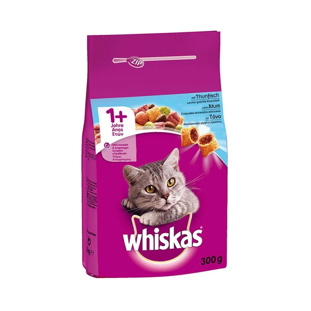 Φωτογραφία προϊόντος: Whiskas 1+ Ξηρά Τροφή για Ενήλικες Γάτες με Τόνο 300gr