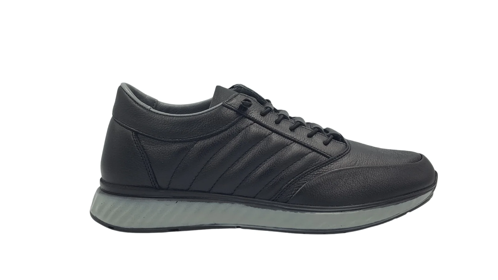 Φωτογραφία προϊόντος: Leder Shoes Ανδρικά Δερμάτινα Sneakers – 1245 - Μαύρο