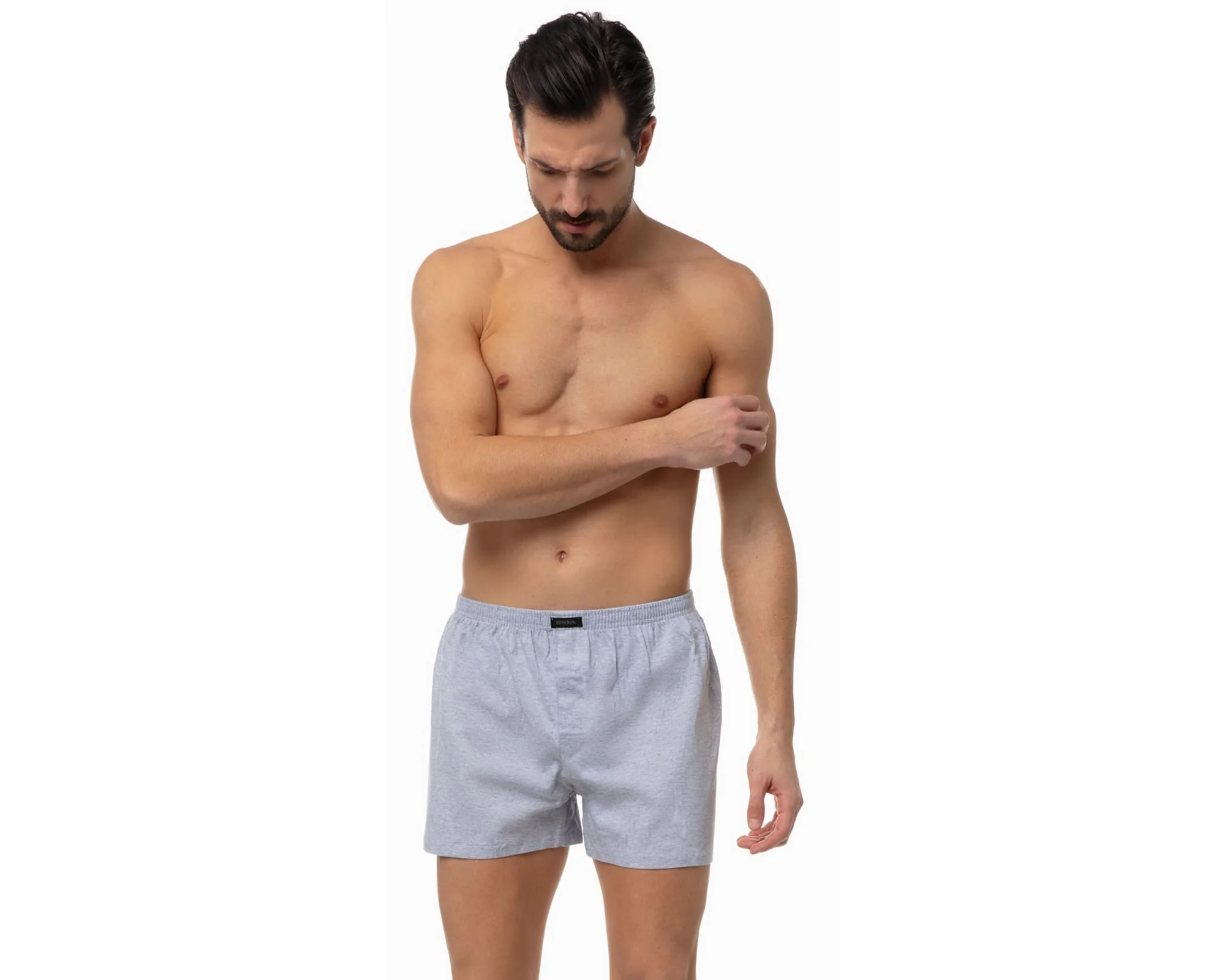 Φωτογραφία προϊόντος: Minerva Boxer Φαρδύ 2 Pack Γκρι 23122