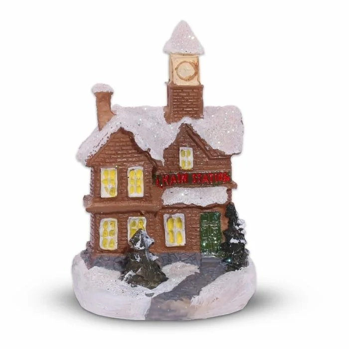 Φωτογραφία προϊόντος: Christmas LED Table Top House Decoration Brown 10*6cm