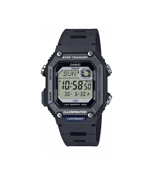 Φωτογραφία προϊόντος: Ρολόι χειρός Casio με λουράκι καουτσούκ & step tracker Casio WS-B1000-1AVEF