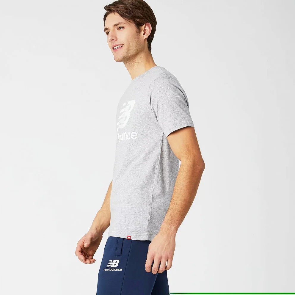 Φωτογραφία προϊόντος: New Balance Essentials Stacked Logo Ανδρικό T-shirt Γκρι