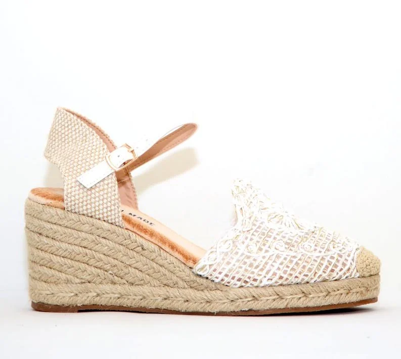Φωτογραφία προϊόντος: Anteos Shoes Anteos - Armata Di Mare AM191 Γυναικείες Εσπαντρίγιες από Ψάθα σε Λευκό χρώμα