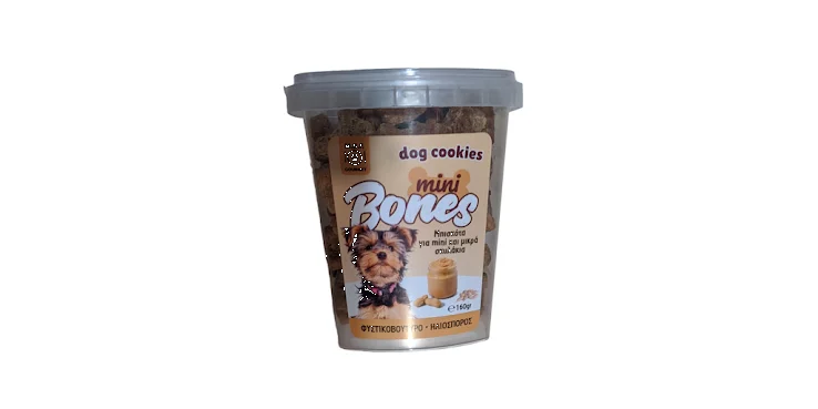 Φωτογραφία προϊόντος: Cookies Mini Bones Φυστικοβούτυρο Ηλιόσπορος 160gr Mbf
