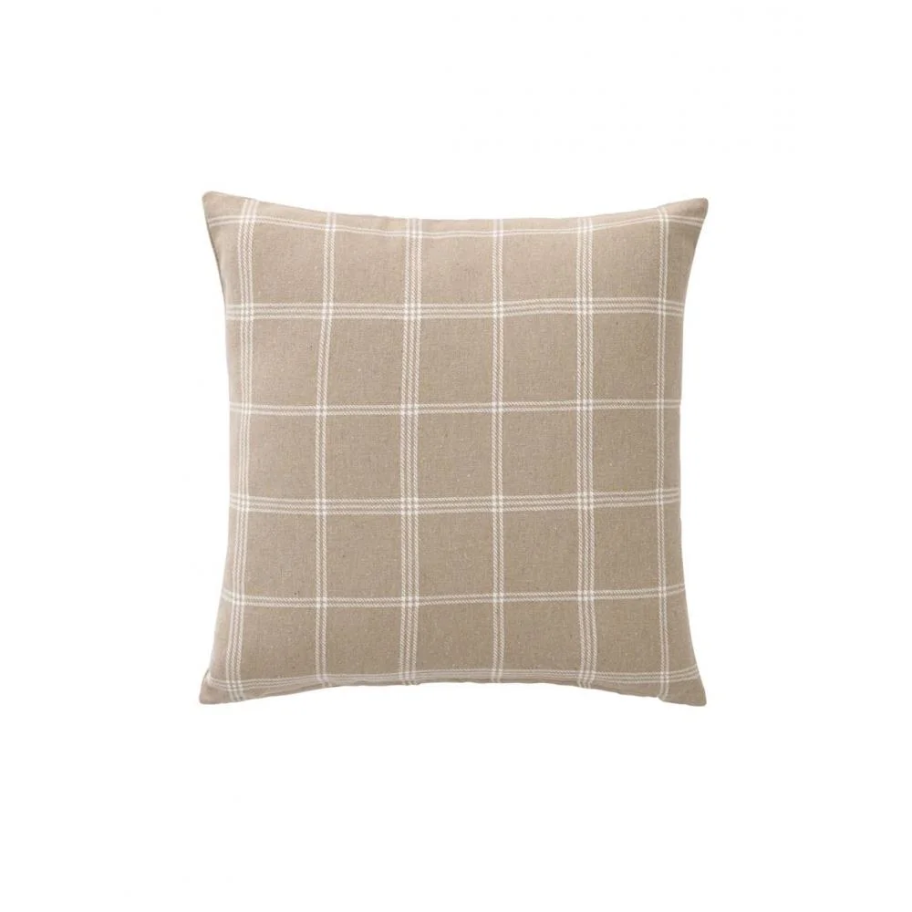 Φωτογραφία προϊόντος: Plastona Μαξιλάρι καρό woven cotton/polyester μπεζ 45x45cm