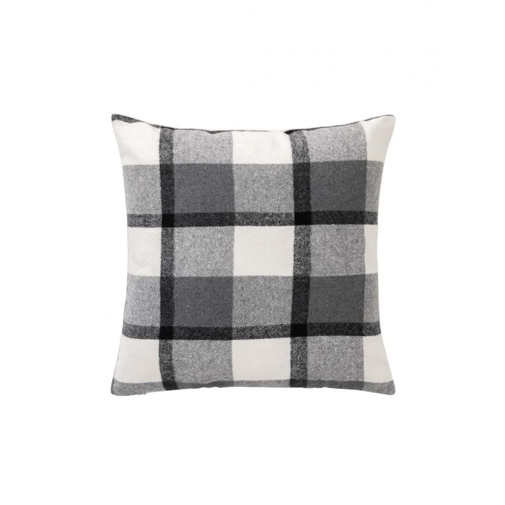 Φωτογραφία προϊόντος: Plastona Μαξιλάρι καρό tartan/sherpa ανθρακί 45x45cm