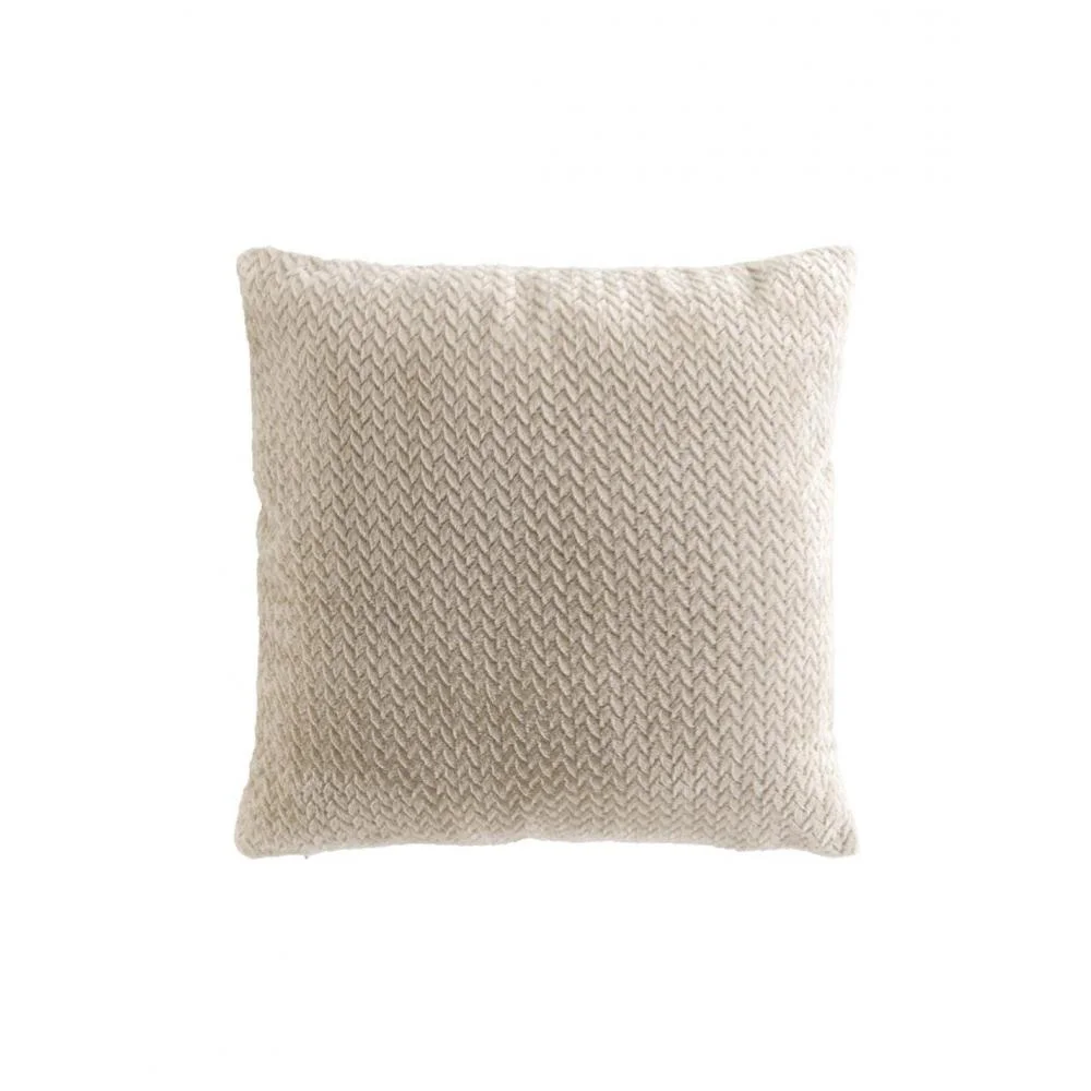 Φωτογραφία προϊόντος: Plastona Μαξιλάρι embossed flannel μπεζ 45x45cm