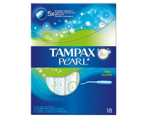 Φωτογραφία προϊόντος: Tampax Pearl Super Ταμπόν με απλικατέρ υψηλής απορροφητικότητας, 18 ταμπον