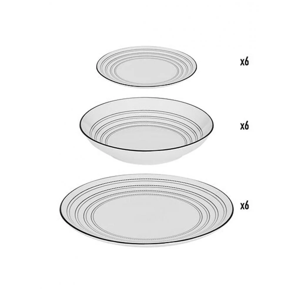 Φωτογραφία προϊόντος: Plastona Πιάτα "Lunova" set/18 Φ27cm