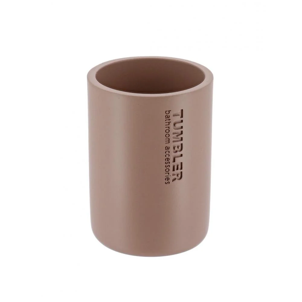 Φωτογραφία προϊόντος: Plastona ποτήρι μπανιου polyresin cappuccino 7.5x10.7cm