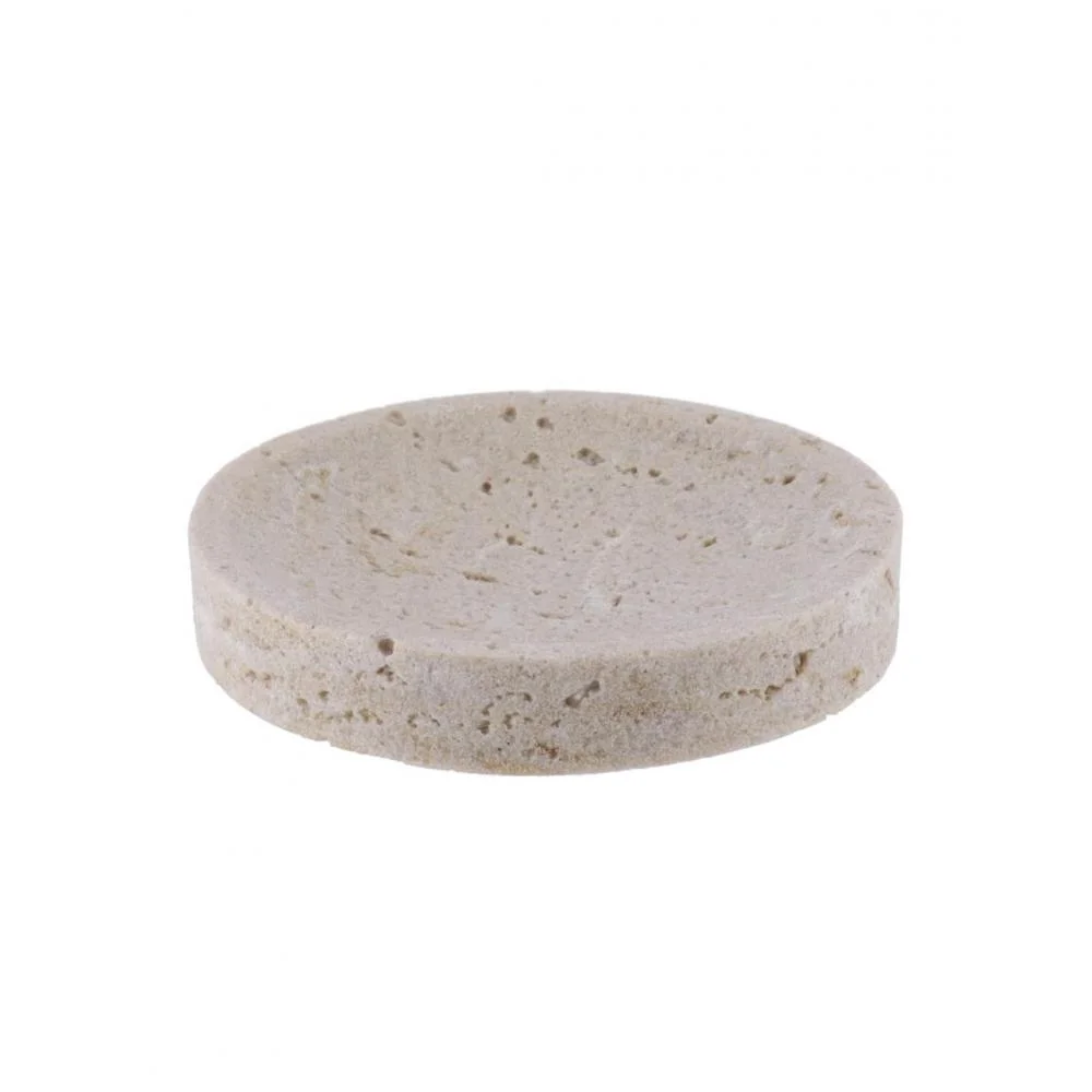 Φωτογραφία προϊόντος: Plastona Σαπουνοθήκη polyresin "STONE FINISH" φυσικό Φ 11,4 Η1,9 cm