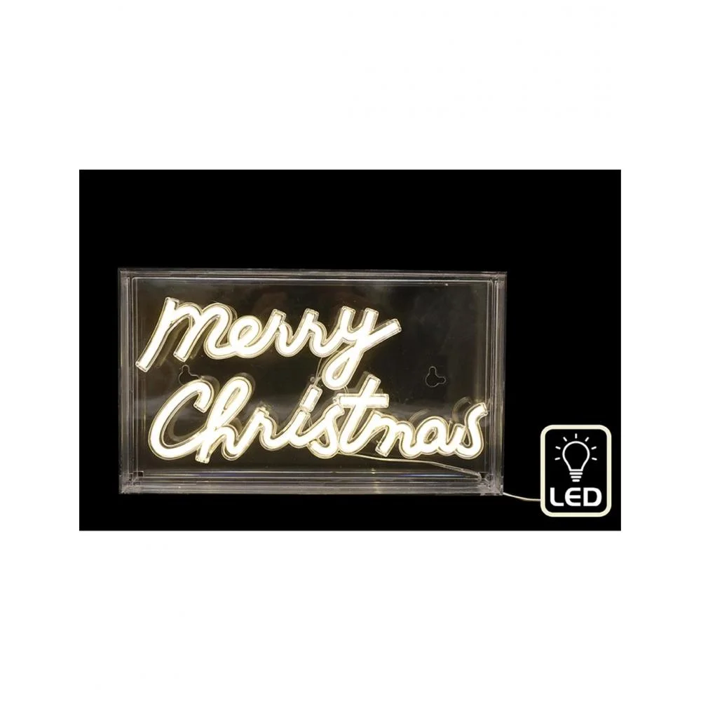 Φωτογραφία προϊόντος: Plastona Πινακίδα neon Led MERRY XMAS 30,5x4.5x17.8cm