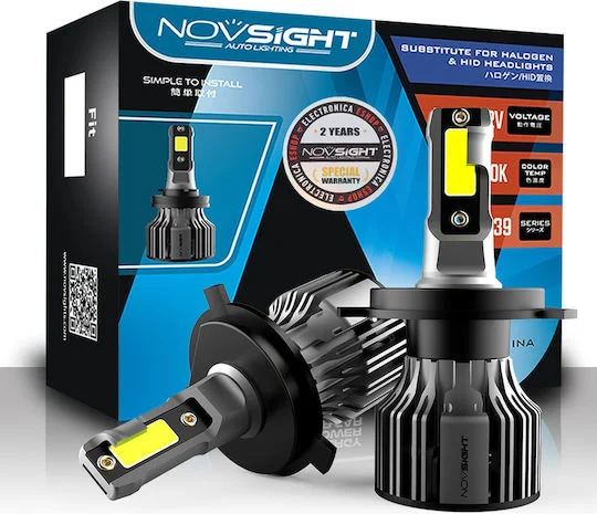 Φωτογραφία προϊόντος: LED Λάμπες H4 12V 2 ΤΜΧ- 36W 5000LM 6000K IP68 A500-N39-H4 NOVSIGHT