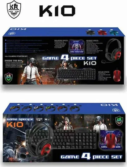 Φωτογραφία προϊόντος: Andowl KR Game Set K10 Σετ Gaming Πληκτρολόγιο + Ποντίκι (Αγγλικό US)