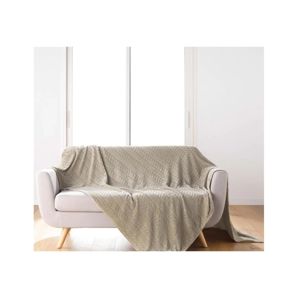 Φωτογραφία προϊόντος: Plastona Ριχτάρι embossed flannel μπεζ/γκρι 180x220cm