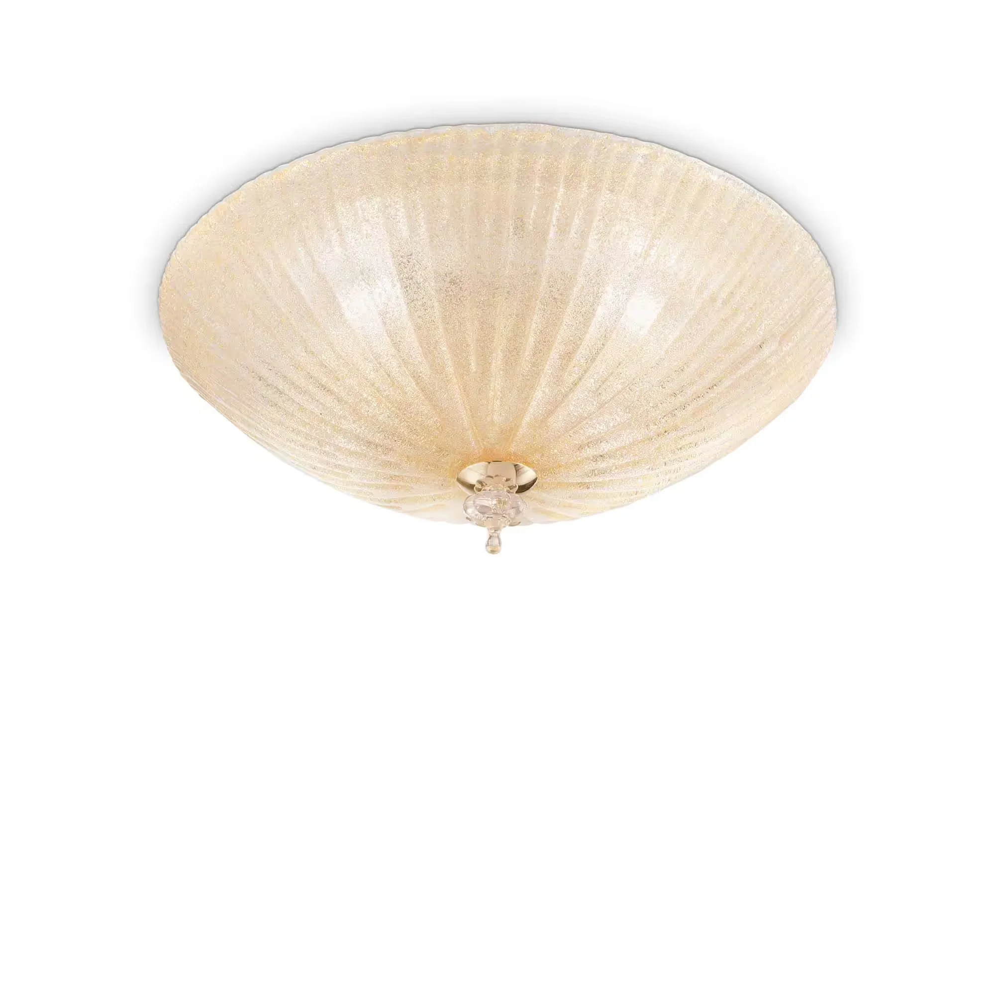 Φωτογραφία προϊόντος: Ideal lux Shell Πλαφονιέρα Ø 500 x H 200 mm Μελί Χρυσό Χρώμιο