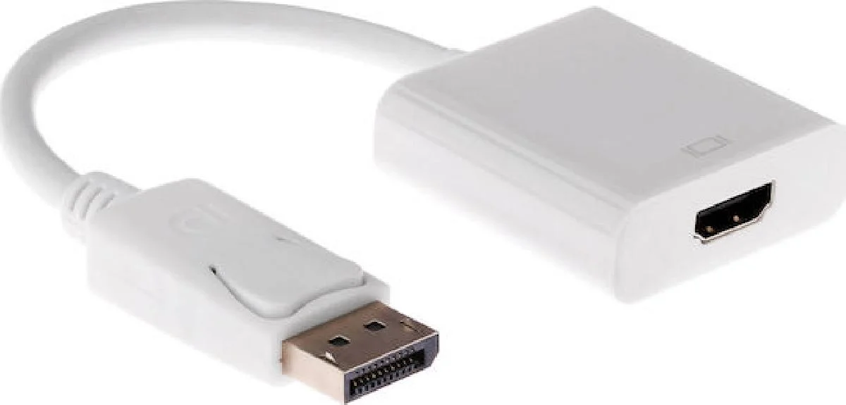 Φωτογραφία προϊόντος: Powertech Αντάπτορας DisplayPort σε HDMI 0.20m (CAB-DP004) Λευκός