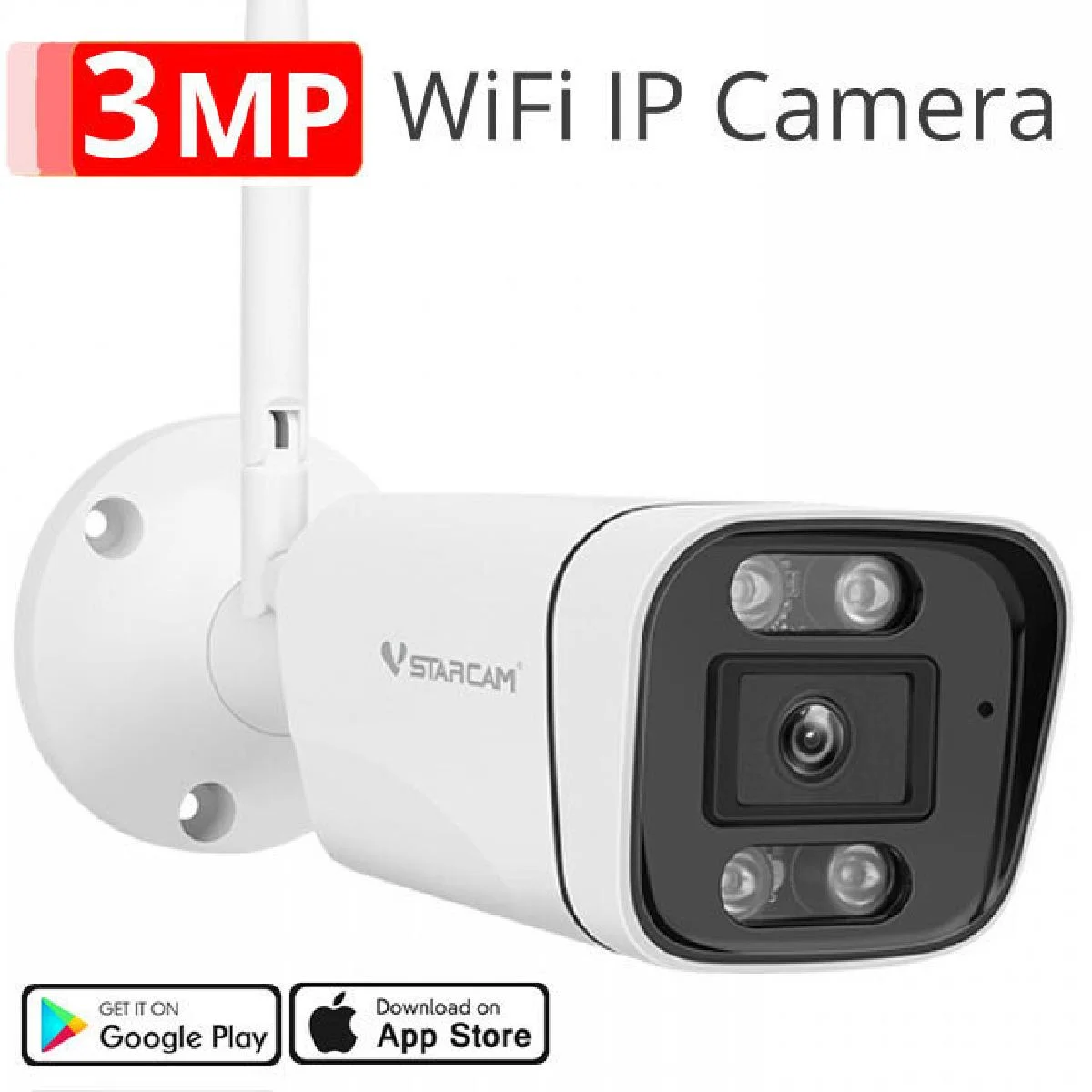 Φωτογραφία προϊόντος: Vstarcam (CS58) Smart IP Kάμερα Wi-Fi 3MP Full HD+ Αδιάβροχη