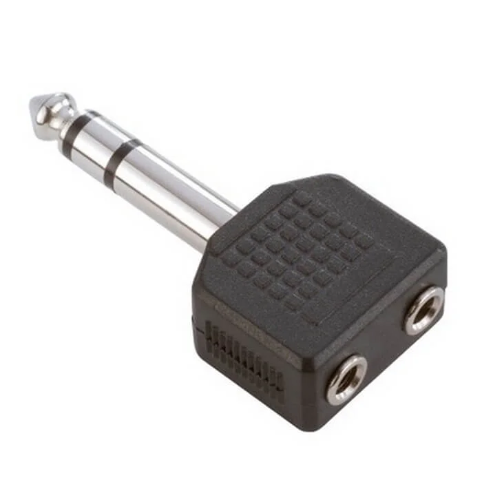 Φωτογραφία προϊόντος: Adam Hall 7545 Αντάπτορας Stereo 2x1/8 Jack(f) - 1/4 Jack(m) Μαύρος