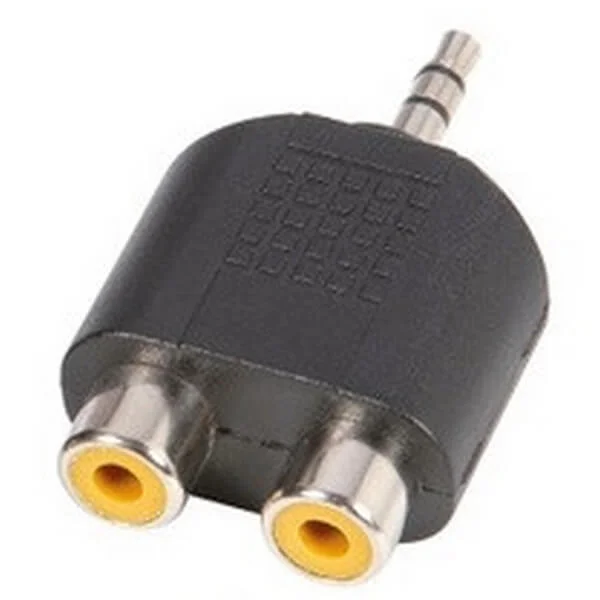 Φωτογραφία προϊόντος: Adam Hall 7550 Αντάπτορας Stereo 2xRCA(f) - 1/8 Jack(m) Μαύρος