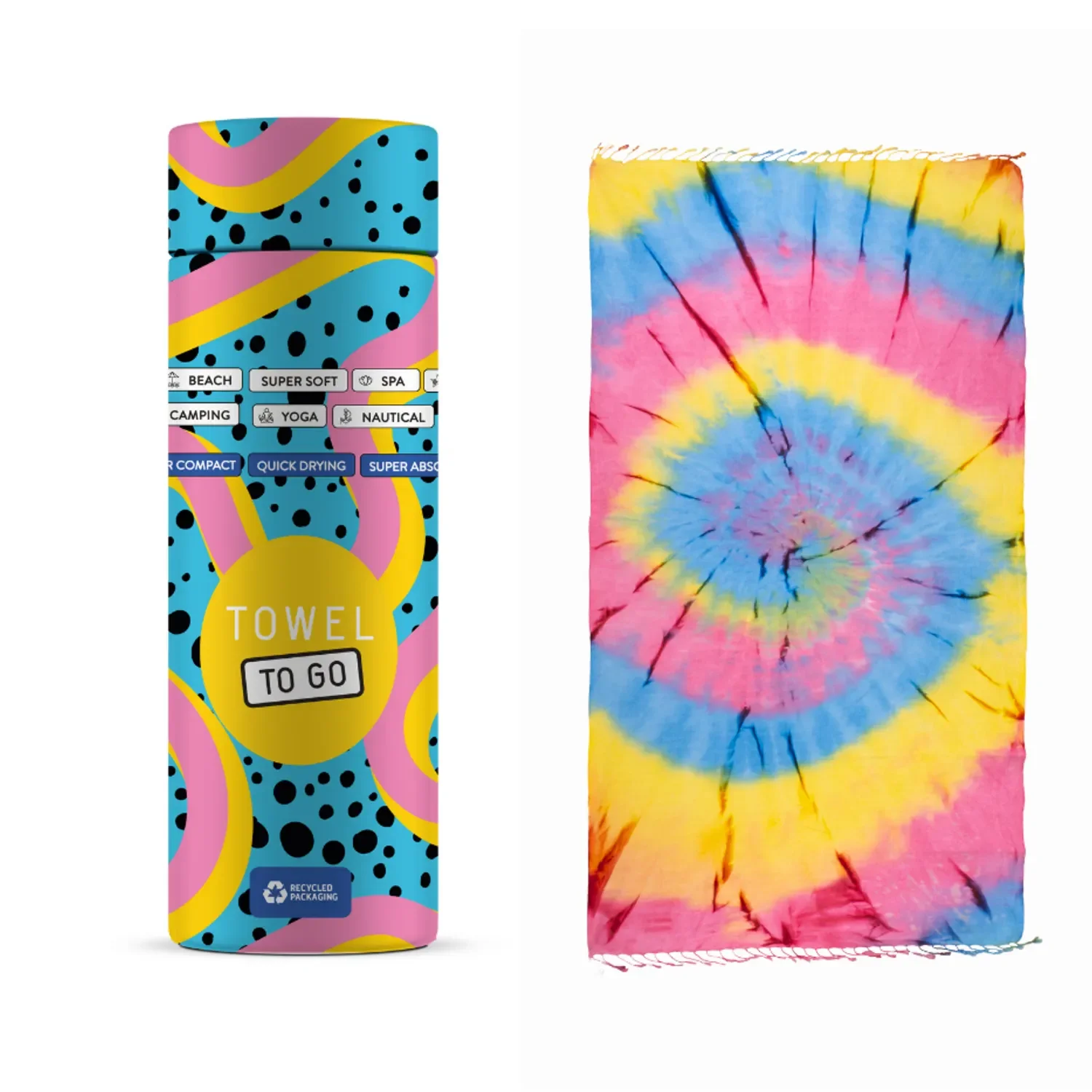 Φωτογραφία προϊόντος: Towel To Go Tie Dye Πετσέτες Θαλάσσης MultiColor