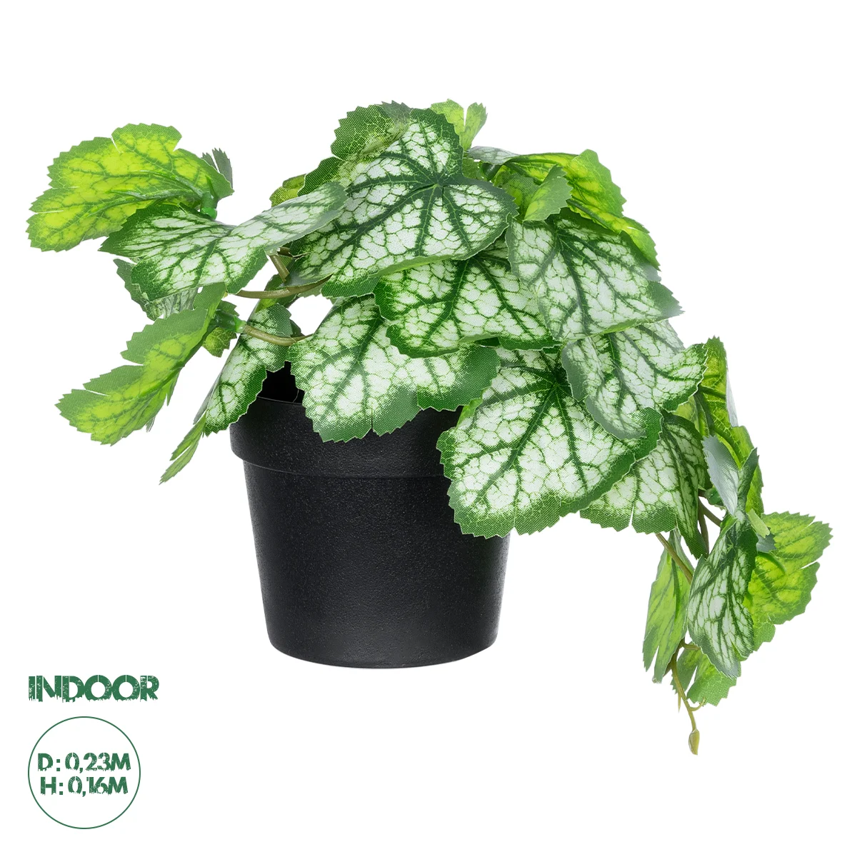 Φωτογραφία προϊόντος: GloboStar® Artificial Garden WHITE BEGONIA PLANT 20947 Διακοσμητικό Φυτό Λευκή Βιγόνια Φ23 x Υ16cm