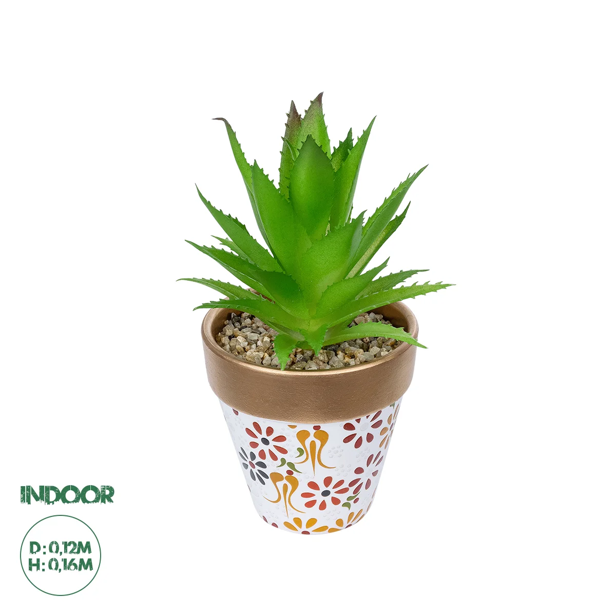 Φωτογραφία προϊόντος: GloboStar® Artificial Garden SUCCULENT ALOE POTTED PLANT 21044 Διακοσμητικό Φυτό Αλόη Φ12 x Υ16cm