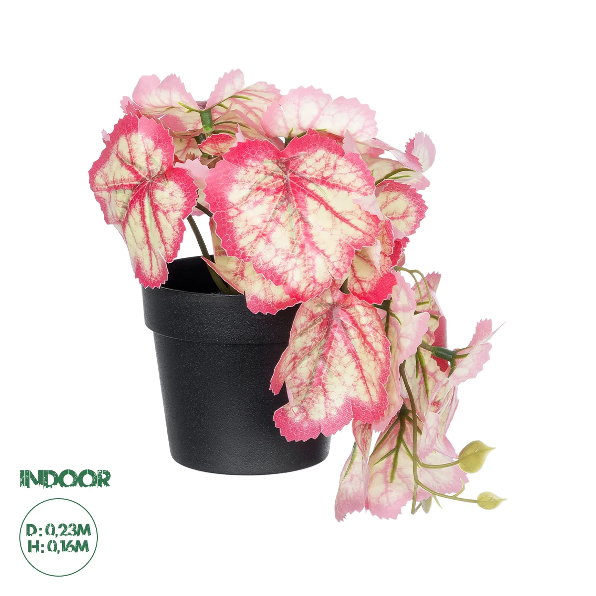 Φωτογραφία προϊόντος: GloboStar® Artificial Garden RED BEGONIA PLANT 20948 Διακοσμητικό Φυτό Κόκκινη Βιγόνια Φ23 x Υ16cm