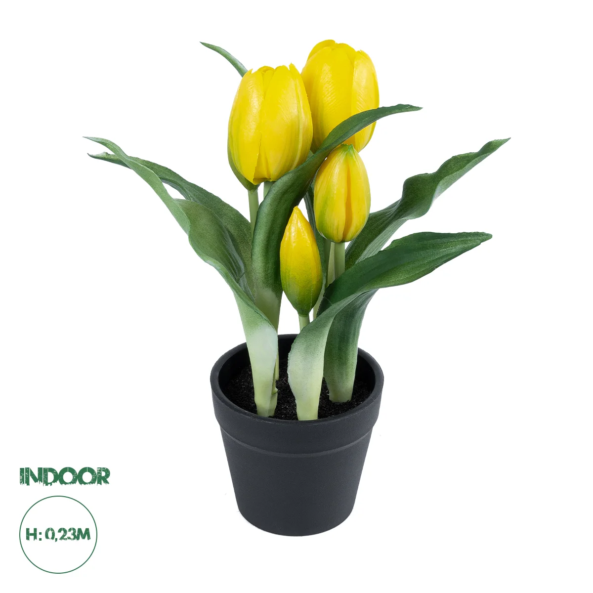 Φωτογραφία προϊόντος: GloboStar® Artificial Garden YELLOW TULIP 21093 Διακοσμητικό Φυτό Κίτρινη Τουλίπα Υ23cm