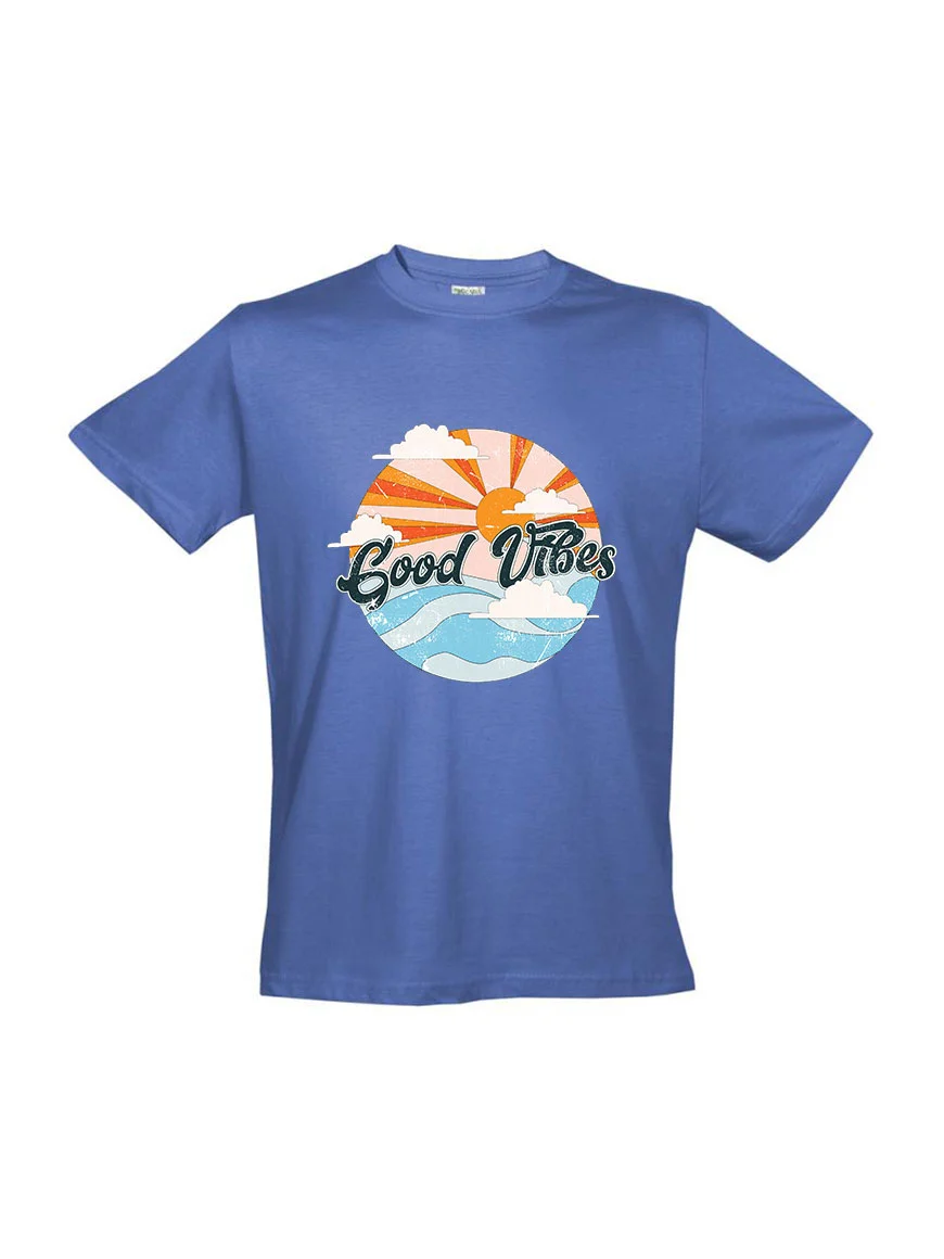 Φωτογραφία προϊόντος: Good Vibes Sunset T-shirt 241/256 ROYAL BLUE