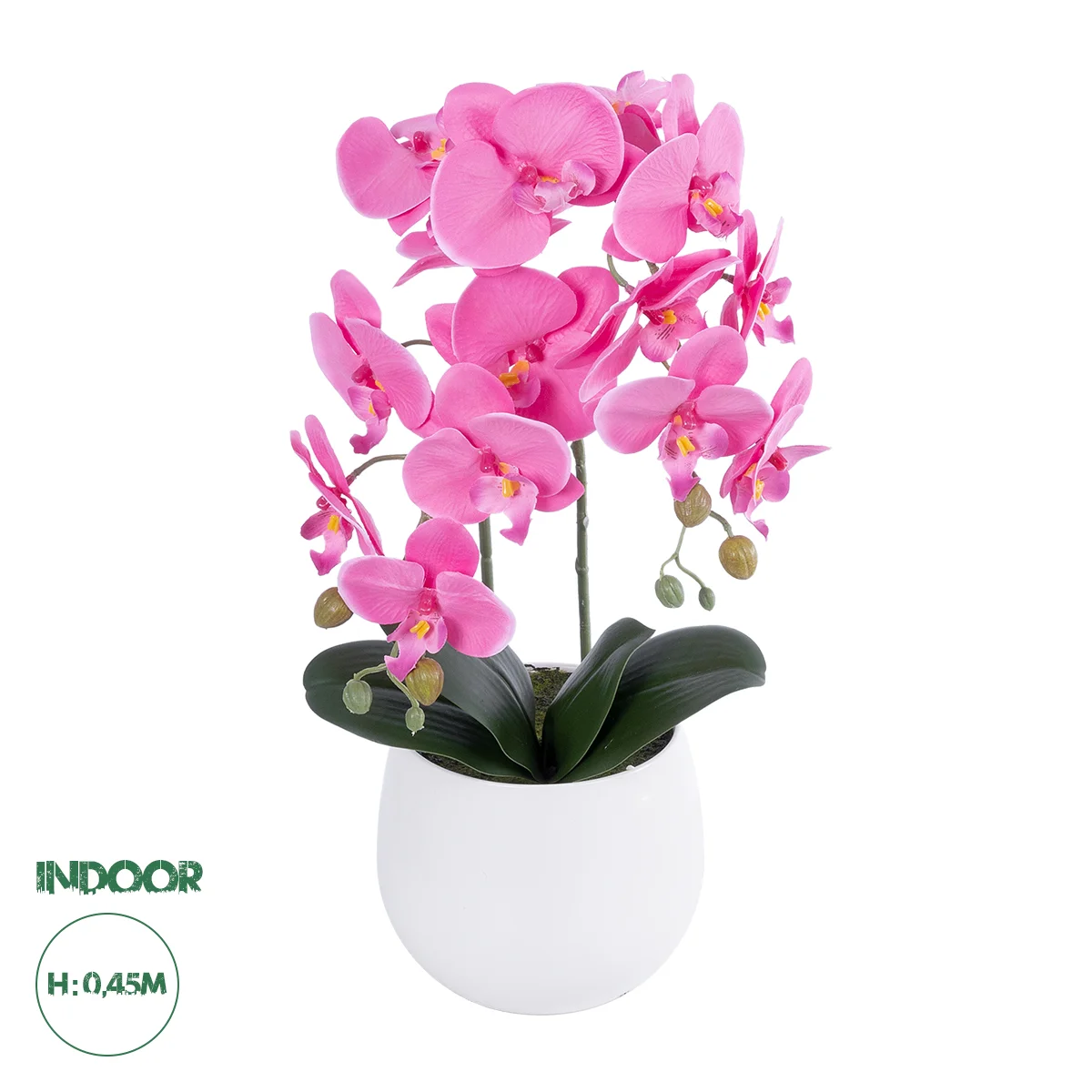 Φωτογραφία προϊόντος: GloboStar® Artificial Garden PINK ORCHID 21116 Διακοσμητικό Φυτό Ροζ Ορχιδέα Υ45cm