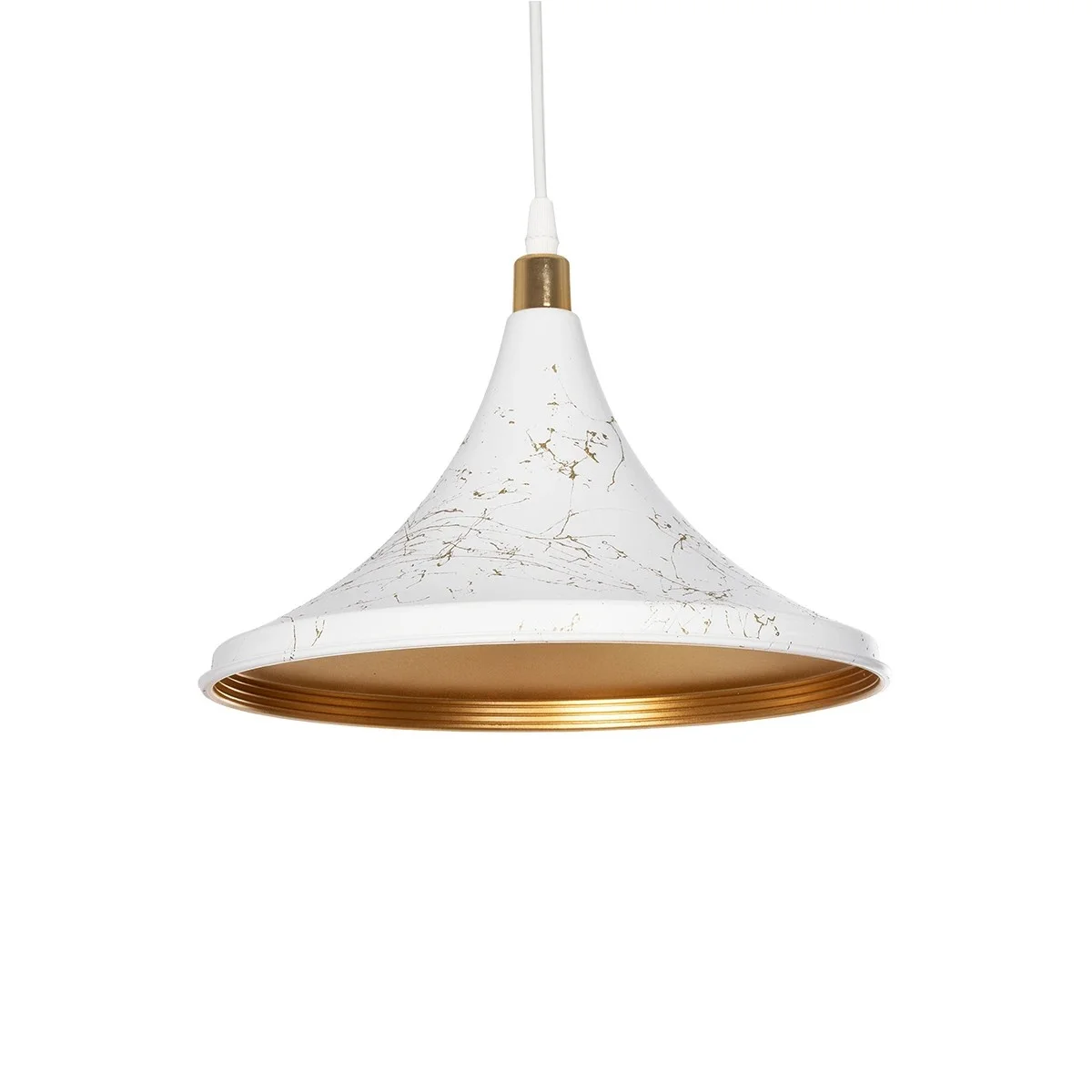 Φωτογραφία προϊόντος: GLOBOSTAR® MARBLE 203-0098 Μοντέρνο Κρεμαστό Φωτιστικό Οροφής με Ντουί 1 x E27 AC 220-240V IP20 - Λεύκο & Χρυσό - Μ30 x Π30 x Υ20cm
