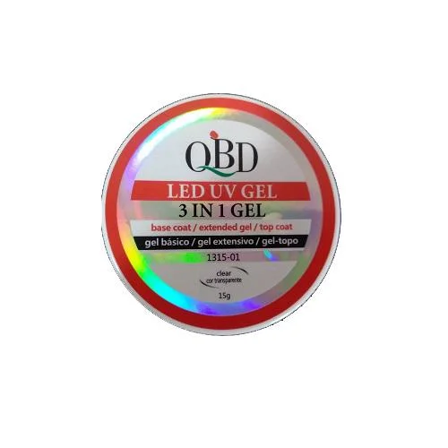 Φωτογραφία προϊόντος: Gel Νυχιών 3 in 1 QBD Led Uv 15 gr builder clear 1331-01
