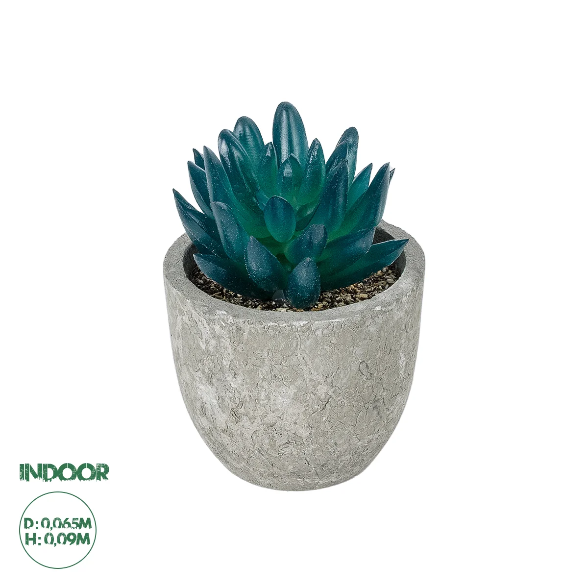Φωτογραφία προϊόντος: GloboStar® Artificial Garden SUCCULENT SEDEVERIA POTTED PLANT 21018 Διακοσμητικό Φυτό Σεδεβέρια Φ6,5 x Υ9cm